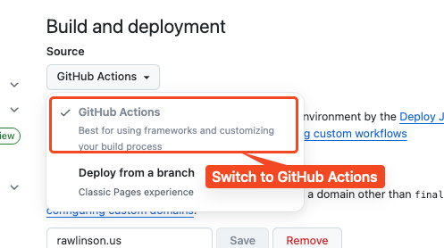 GitHub Actions Setting