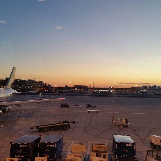 Phoenix airport at sunset #nofilter
